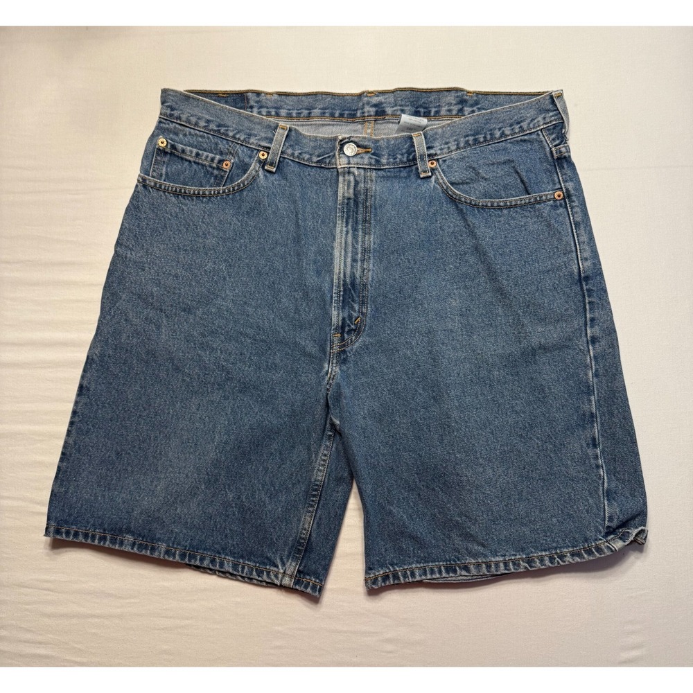 Levis 550 Shorts Mens 40 Blue Relaxed Fit Denim Cut Off Made‎ In Colombia